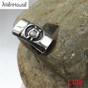 批发13x7mm毫米不锈钢材料带扣曼利皮革手镯发现 - Product Image 3