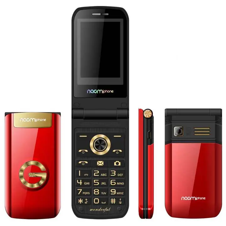 Teléfono con tapa metálica nuevo de 2,4 pulgadas al por mayor MTK6261D teléfonos móviles con FM abiertos personalización con precio de fábrica