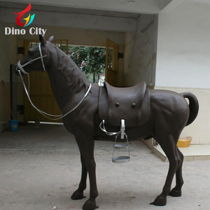 ไฟเบอร์กลาสกลางแจ้งขนาดจริงรูปปั้นม้าสำหรับขายไดโนเสาร์เทียม Dino เมือง24เดือนเต่า CE,ISO9001:2008 - Product Image 1