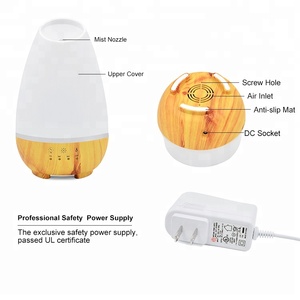 Eco Friendly Wood Base <strong>Ultrasonic</strong> Aromatherapy Nebulizer <strong>Diffuser</strong>, Spa Mist <strong>Diffuser</strong> <strong>with</strong> <strong>Timer</strong> and Light - Product Image 5