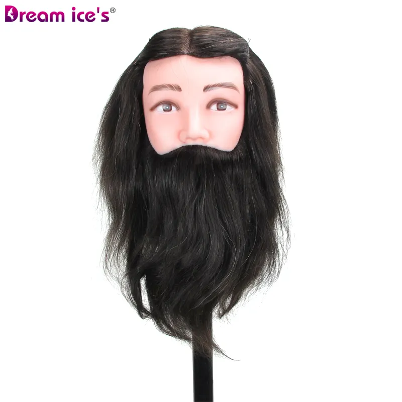 סיטונאי בובה זולה with100 % שיער טבעי אימון גברים של ראש דגם שיער dummy עם stand manican עם שיער