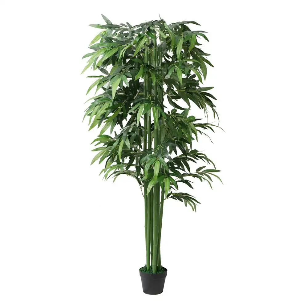 Folhas artificiais para decoração, plantas de bambu artificial de alta qualidade para árvore de bonsai, plantas para decoração