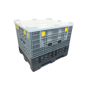 Heavy duty uso di industria Pallet In Plastica Scatole di Plastica Pieghevole Bidoni Pieghevole All'ingrosso Contenitore con Coperchio