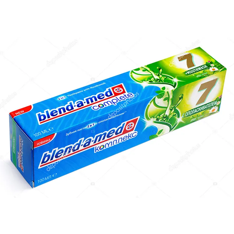 Embalagem de papel personalizada e impressão caixa de cartão da pasta de dente