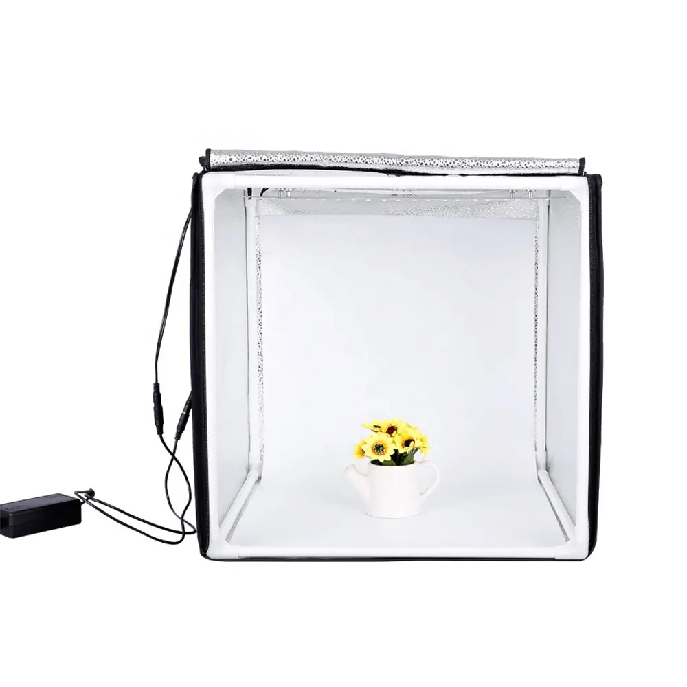 Dobrável Portátil 100 centímetros Softbox Fotografia LED Lightbox Photo Studio com 3 cor Backdrops e bolsa para transporte