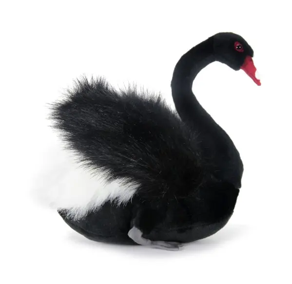 Brinquedo de cisne de pelúcia preta personalizado, para crianças