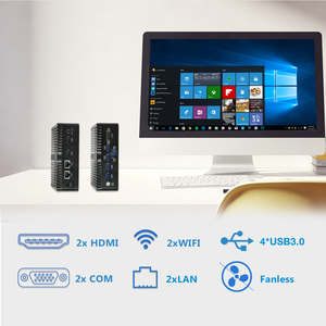 HelorPC Fanless מיני מחשב מחשב Ce-leron 2955U הכפול LAN Win7 Nuc שולחן העבודה 2 * H-D 2 * COM משרד מחשב <span class=keywords><strong>DDR3</strong></span> <span class=keywords><strong>RAM</strong></span> HDD HTPC