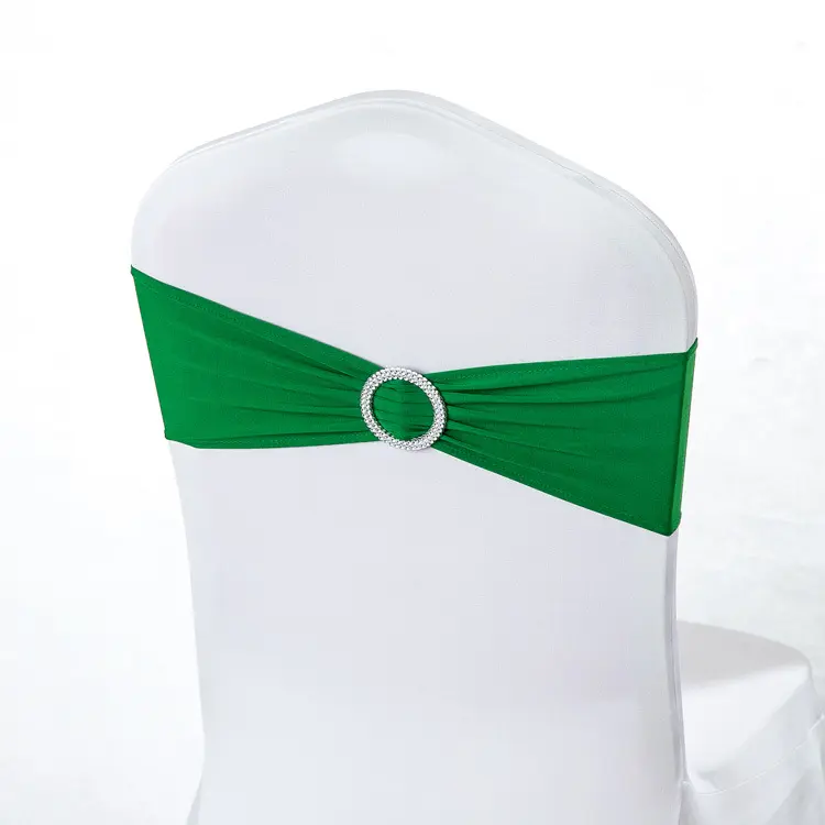 Groothandel Goedkope Polyester/Spandex Stretch Bruiloft Decoratie Stoel Cover Sash