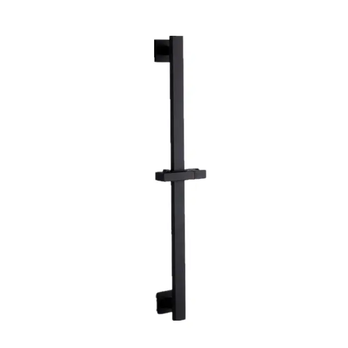Accesorios de ducha ajustable negro mate barra deslizante montado en la pared de la ducha cuadrado barra deslizante