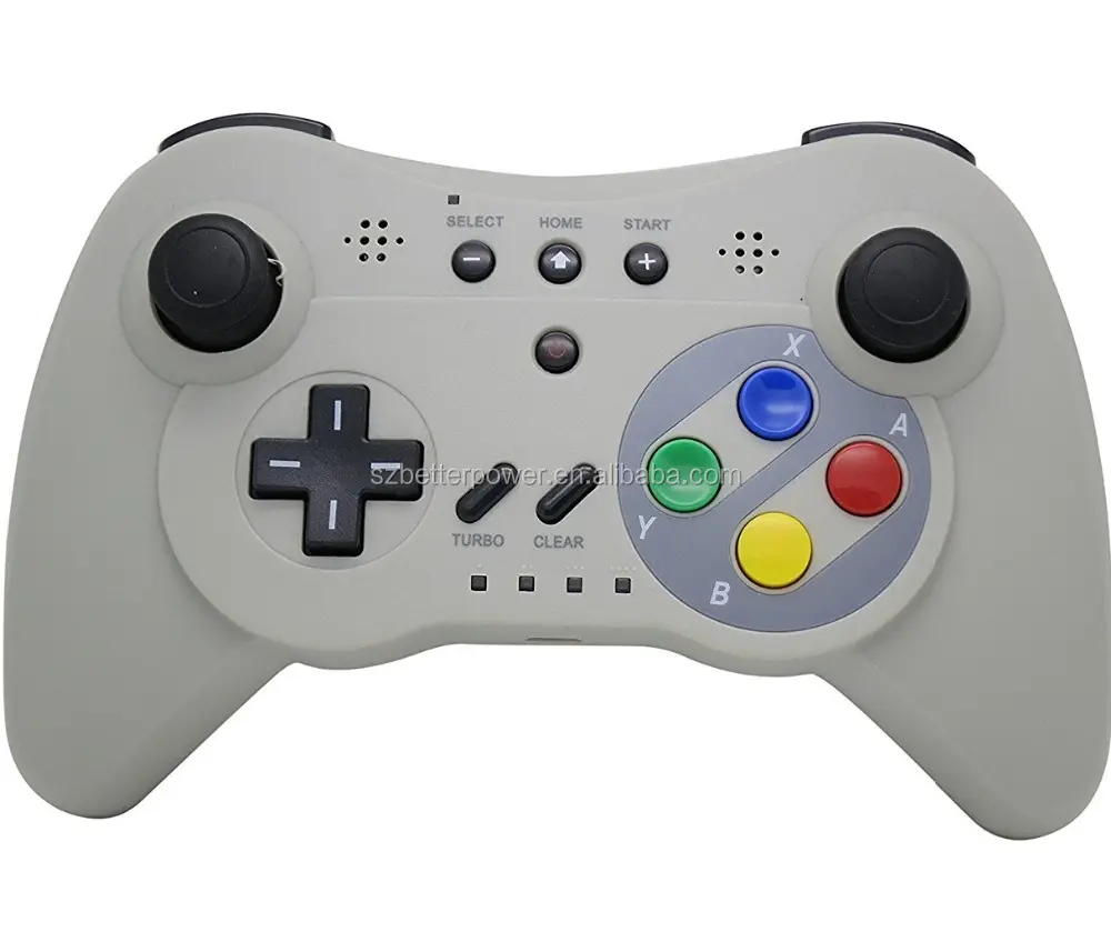 Wireless Pro Gamepad para Nintendo Wii U pro gris