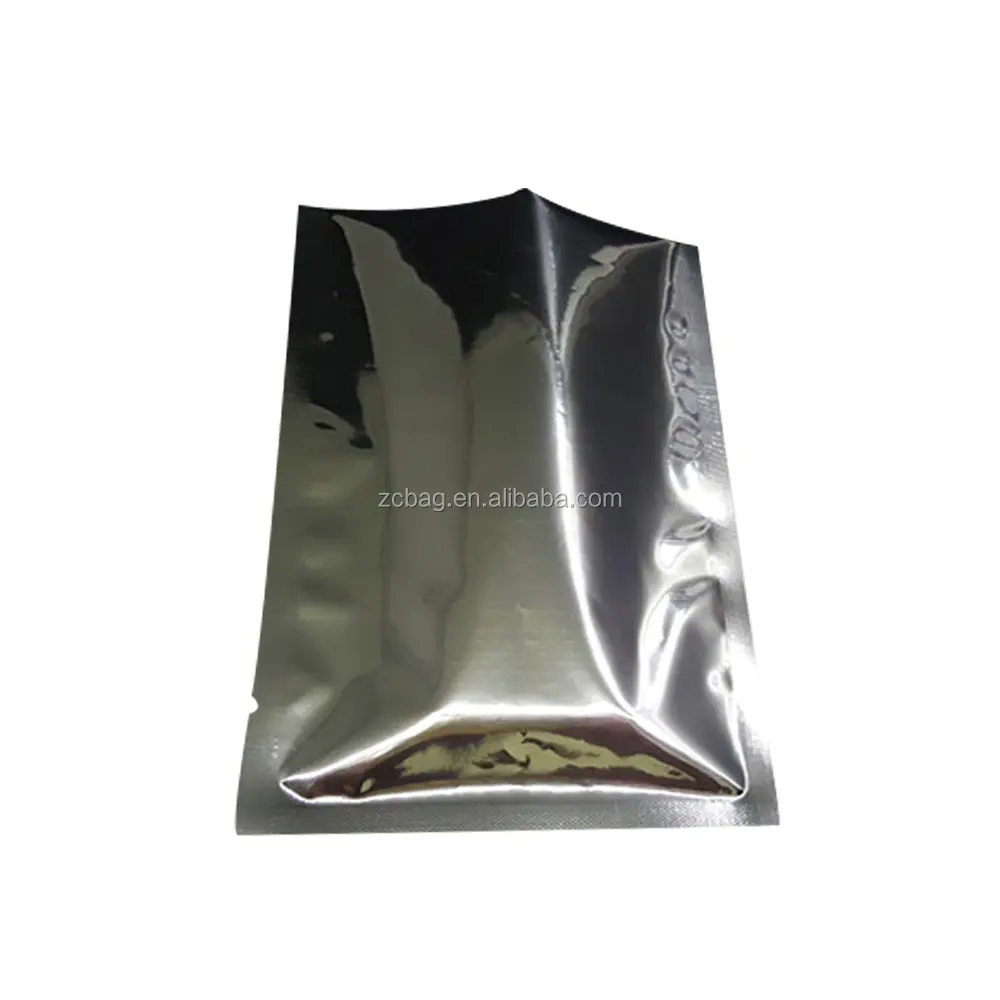 Silver Pure Aluminum Foil Metallized Heat Seal Pouch Three Side Seal Flat Bags 50g Small Candies Packaging Bags