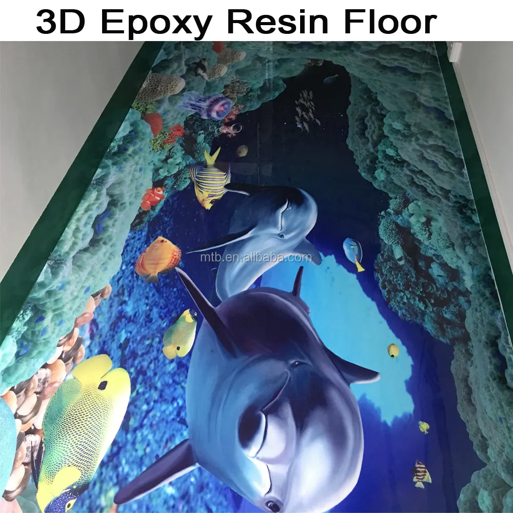 Endurecedor de resina epoxi 3D ahd para pintura y revestimiento de suelos de hormigón y cemento