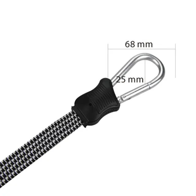 18 mét vành đai đàn hồi ban nhạc đàn hồi phẳng Bungee Dây đeo với Carabiner móc