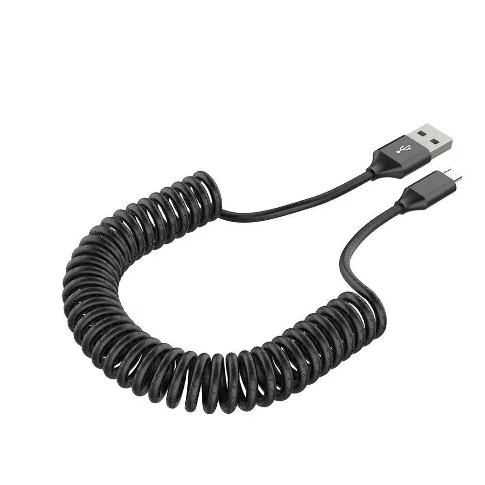 Top Quality Coiled Spring Retractable 1.8M Type C USB Fast ChargingとData Cable huawei社p40