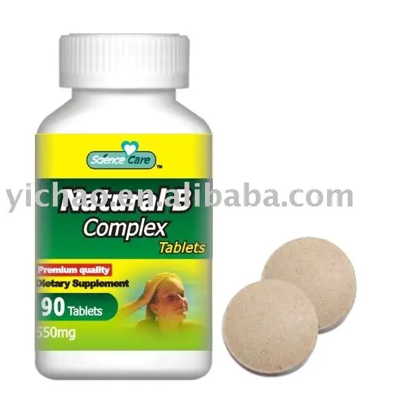 Suplemento natural complexo vitamina b tablet pílula