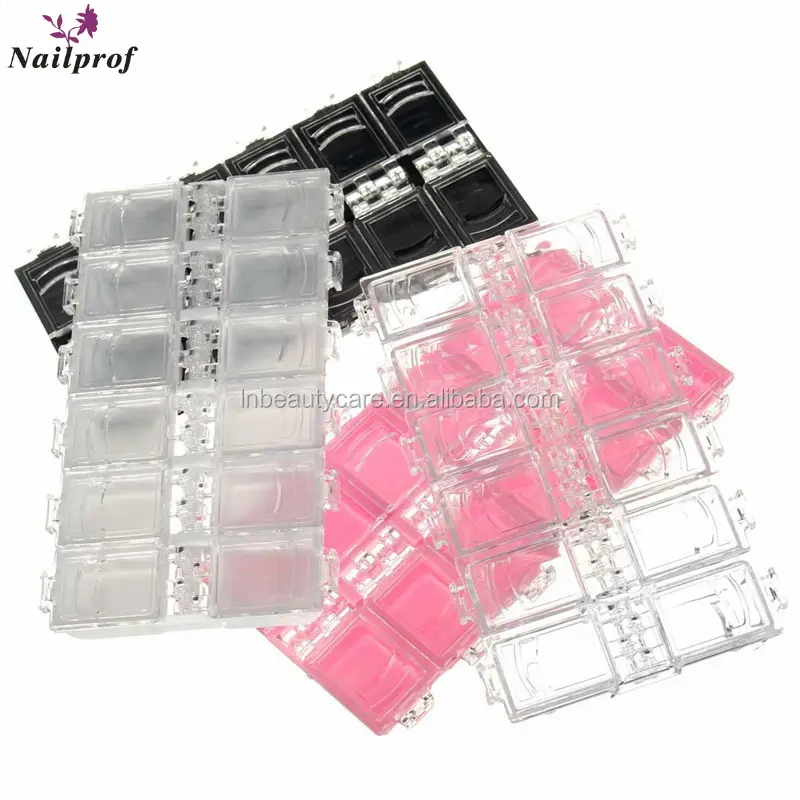Factory price! Nailprof 12 Grids Jewelry Tool Box/ Nail Rhinestone Container Case For Nails