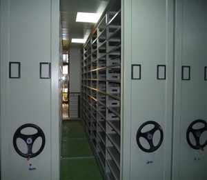 Filing Keep Books Lockable Ark <strong>Pop</strong> up Display Manual Mobile School Library Movable Shelf System Moving Mass Steel Dense Shelves - Product Image 4