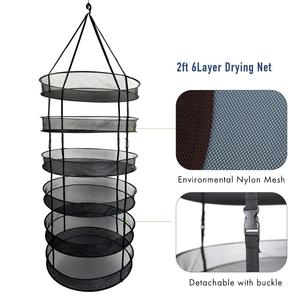 Hydrokultur 4 6 <span class=keywords><strong>8</strong></span> Tier Schicht Faltbare MeshHanging Kraut Trocken Trocknen Netto Rack Trocknen netto