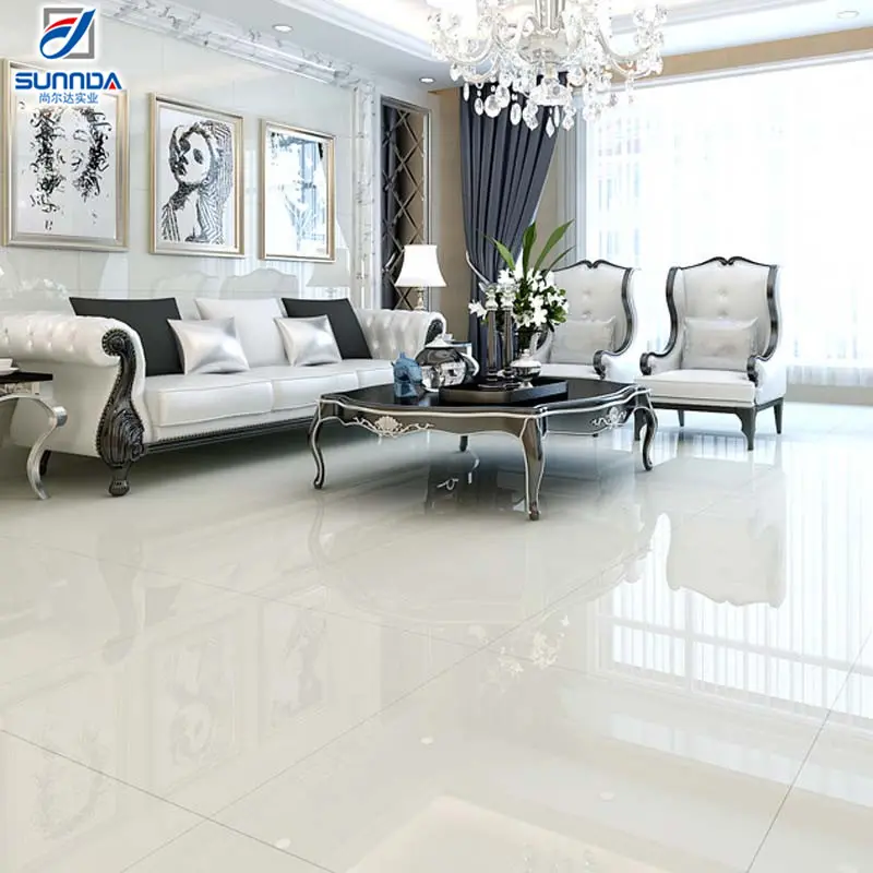 China keramik fabrik heißer verkauf billig knochen weiß löslichen salz poliert porzellan wohnzimmer verglasten bodenfliese 60x60