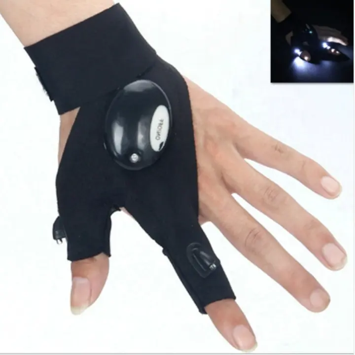 Luces LED noctilucentes para reparación de deportes, deportes al aire libre, rescate, motocicleta, guantes de coche con luz