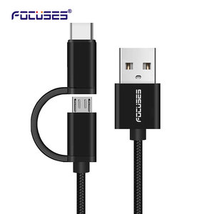 1.2 M 10 Feet Usb mikro USB Kabel 0.2M kablo uzunluğu ve cep telefonu kullanımı Kabek 2 In1 mikro B tipi C USB şarj kablosu - Product Image 5