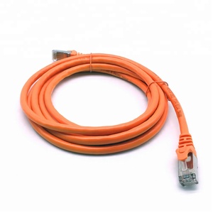 Arancione <span class=keywords><strong>Computer</strong></span> PC intoppo meno 8P8C GATTO 6 6a maschio a maschio RJ45 UTP FTP STP Cat6 Cat6a di Rete <span class=keywords><strong>Ethernet</strong></span> LAN Cavo Patch Cord Piombo