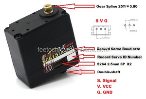 Feetech SCS15 TTL 15KG Drehmoment Smart Control Bürstenloser Servo 300 Grad Dynamixel AX-12 Hochmetallspielzeug-Offroad-Sender - Product Image 2