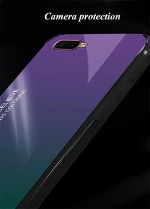 Basit Degrade Temperli Cam OPPO RX17 Neo Silikon TPU Çerçeve Sert Cam arka kapak Için OPPO RX 17Neo Darbeye Dayanıklı fonu