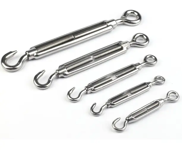 Stainless steel 304 turnbuckle Export quality wire rope tightening M4-M24 turnbuckle Eye Hook