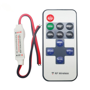 Einfarbiger Fernbedienung dimmer DC 12V 11 Tasten Mini Wireless RF LED Controller für LED-Lichtbänder - Product Image 1