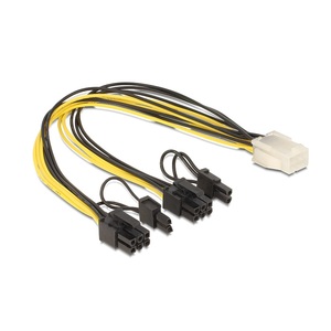อะแดปเตอร์จ่ายไฟ PCI Express สำหรับการ์ดจอ8พิน6 + 2พินตัวแยกสัญญาณ GPU VGA Y-สายต่อขยายการ์ดแสดงผล - Product Image 4