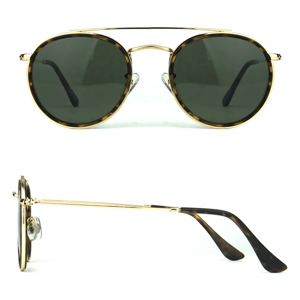 Célèbre Oem lunettes de soleil rondes à Double pont pour hommes 2023 lunettes de soleil polarisées de luxe à la mode CE & 1 M10693-1