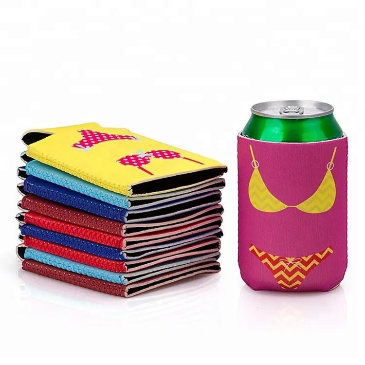 Venda quente Personalizado OEM Pode Cooler Titular Manga De Garrafa De Cerveja Neoprene Pode Cooler Com Sublimação Impresso Logotipo