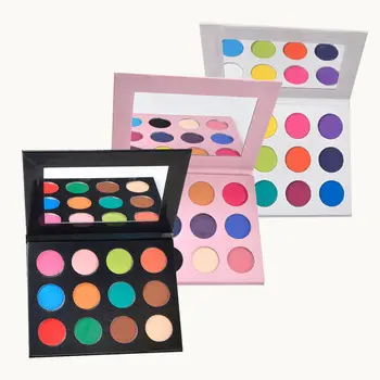 Paleta de sombra de ojos con agujero redondo, 12 colores, se pueden seleccionar colores para logotipo personalizado, Etiqueta Privada