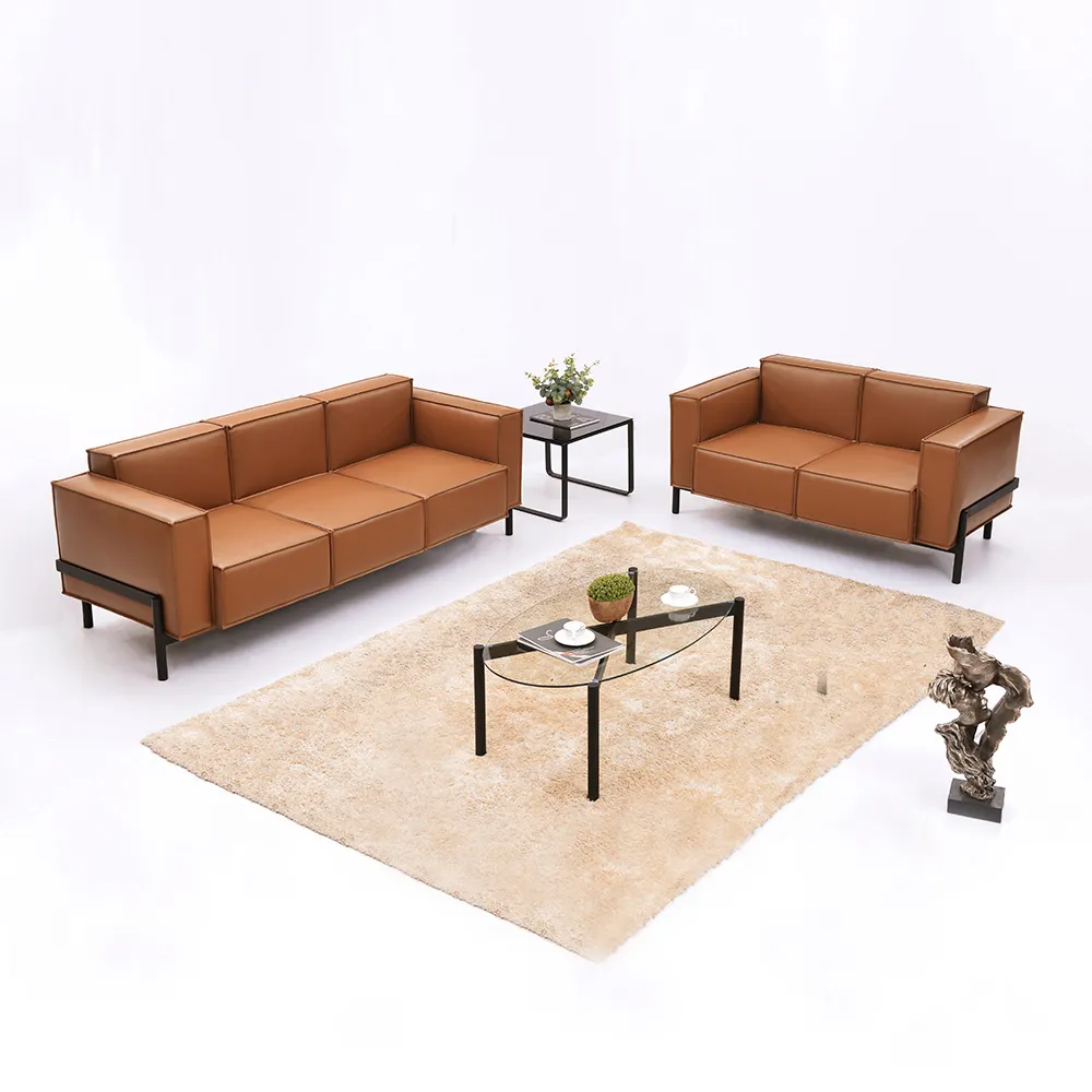 new product circular small home office with couch executive sofa set Synthetic Leather Office Sofas