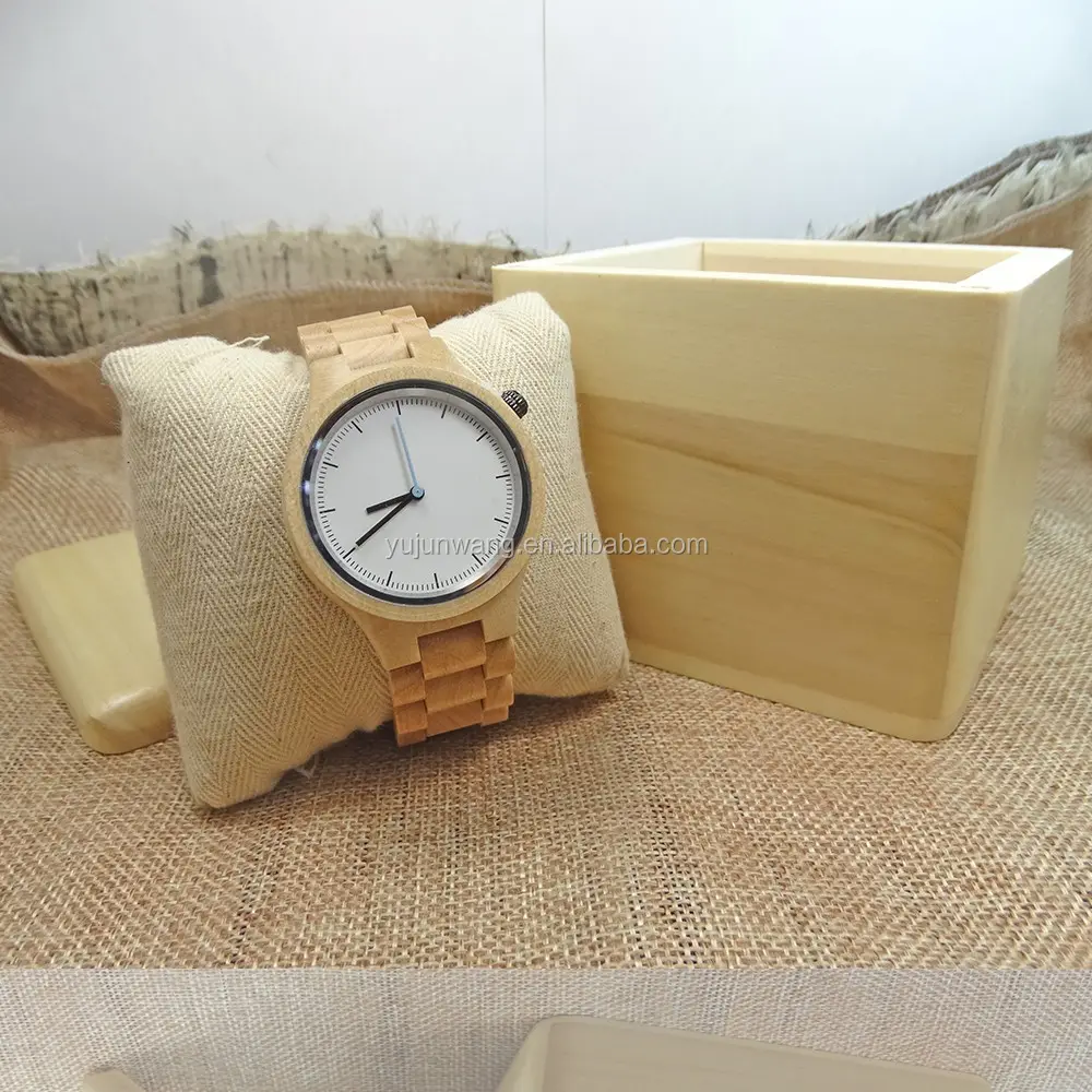 Natural pine Wood Case For Wristwatch Custom Gift Box watch package