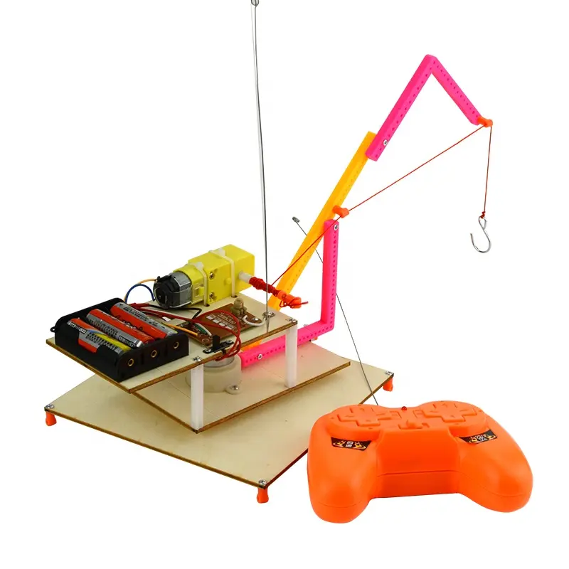 Kit fait main pour enfants, bricolage de grue RC, modèle de jouets magiques pour enfants