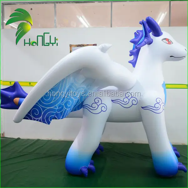 Hongyi Inflatable बादल ड्रैगन, Inflatable खड़े ड्रैगन सवार मॉडल, पीवीसी Inflatable पशु खिलौना