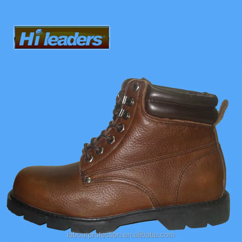 Heavy Duty Top Layer Buffalo Leather Work Boots 2018 New Style