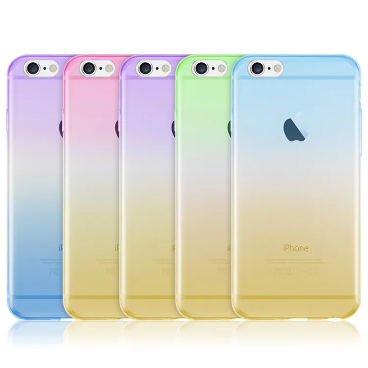 Gradiënt Mode Stijl Luxe Funky Mobiele Telefoon Case voor iPhone 6 plus/7 plus/8 plus