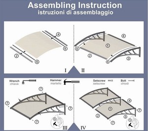 Factory Supplier Hangmei Window Door Awning Canopy <strong>Rain</strong> <strong>Cover</strong> for Balcony - Product Image 6
