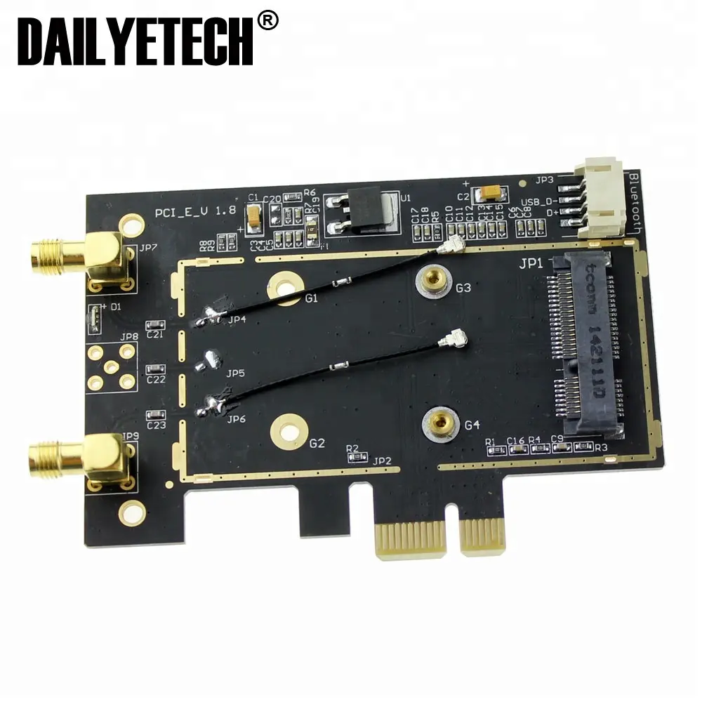 Hochwertiger Mini PCI-e zu PCI-e 1x 16x Adapter für drahtlose WLAN-Karte von DAILYETECH