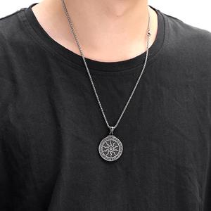 Customized Stainless Steel Casting Meaning Viking <strong>Norse</strong> Rune Pendant Necklace for Men - Product Image 2
