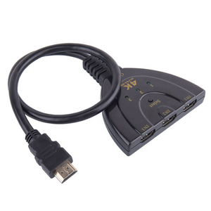 3 <strong>Input</strong> 1 Output 4k HDMI Switch Cable for Apple TV, Fire Stick, HDTV, PS4, Game Consoles, PC and More