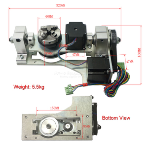 LY DIY Rotary <strong>Axis</strong> <strong>Rotation</strong> <strong>Axis</strong> <strong>With</strong> Table 5th <strong>Axis</strong> for <strong>CNC</strong> <strong>Router</strong> Engraving Milling Machine Use - Product Image 3