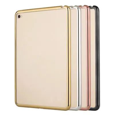 Venta caliente de moda galvanizado brillante suave TPU claro tablet funda para iPad mini 2 3 4 2 Pro