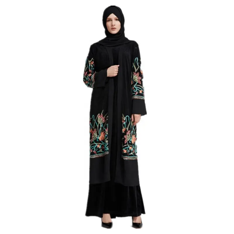 نوعية ممتازة التطريز عباية إسلامية ملابس النساء المسلمات فستان طويل عباية دبي
