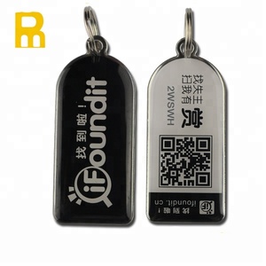 Portachiavi con codice Qr unico personalizzato portachiavi con codice a barre in metallo creativo portachiavi con numero ID