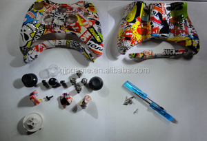 Stickerbomb adesivo personalizado, kits completos de concha para xbox 360, controle de bomba hidro, kit mod + peças