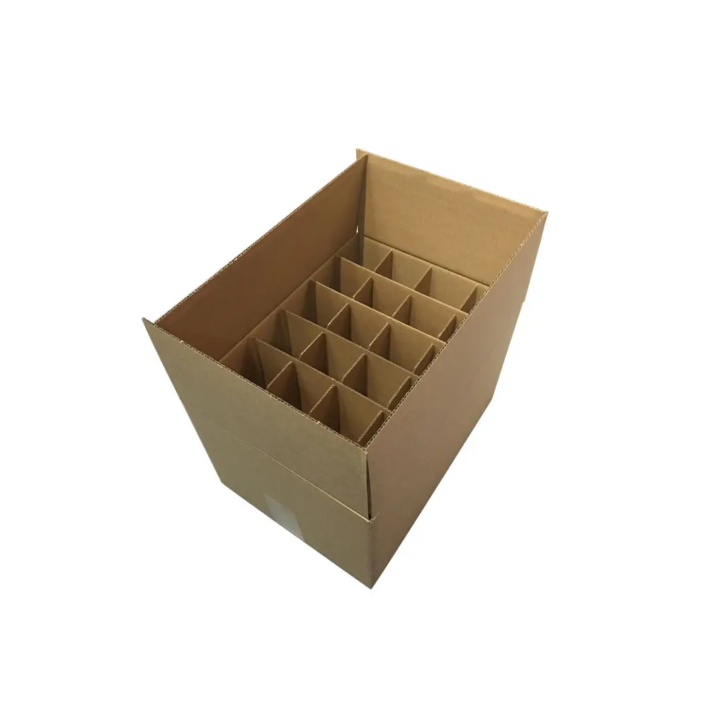 24 Glass Bottleビール無料Corrugated Carton Wineボックス